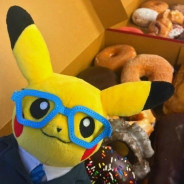 pikachu with glasses