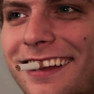 cigarette in teeth