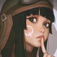 Girl with q on cheek