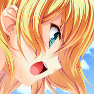 Winking Blonde Anime Girl