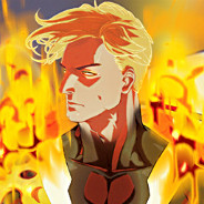 Blonde Hero In Flames
