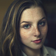 Freckled Girl Portrait