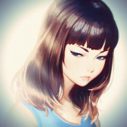 Bob Haired Girl Painting
