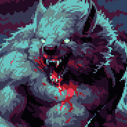 Pixel Art Werewolf