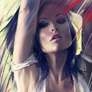 Painted Brunette Woman