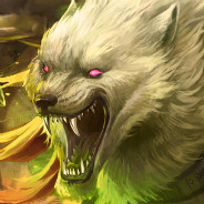 Snarling White Wolf