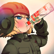 Anime Girl Drinking Vodka
