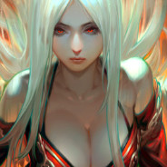 White Haired Red Eyed Girl