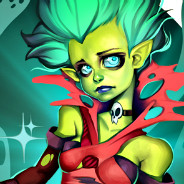 Green Goth Elf Girl