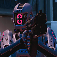 Pink Visor Robot Gunner
