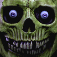 Green Skull Face