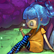 Blue Haired Dandelion Girl