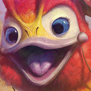 Goofy Red Bird Creature