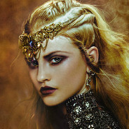 Golden Headdress Woman