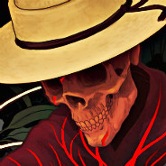 Skeleton In Straw Hat