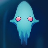 Minimalist Blue Ghost
