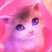 Pink Fluffy Kitten