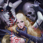demon surrounded girl